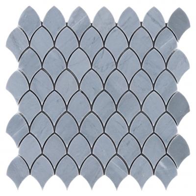 Durable  bardiglio shield shape porcelain mosaic tile