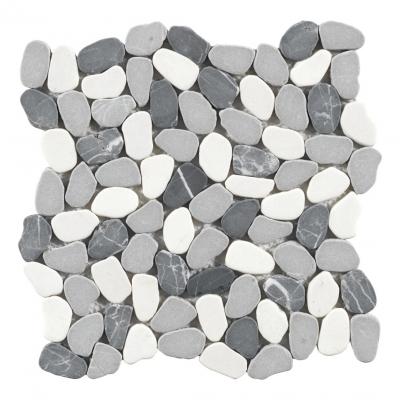 white and black Marble Circle Mosaic Pebble Stone Mosaic With Floor Wall Tiles Design