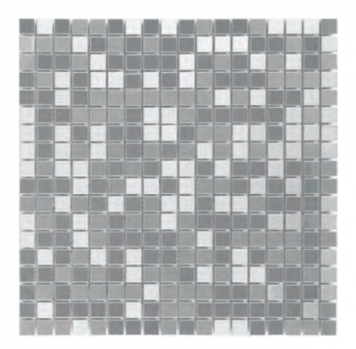 Grey White Metal Stainless Steel Mosaic