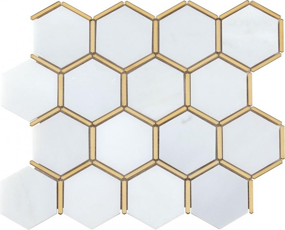 Brass Marble Mosaic Tile